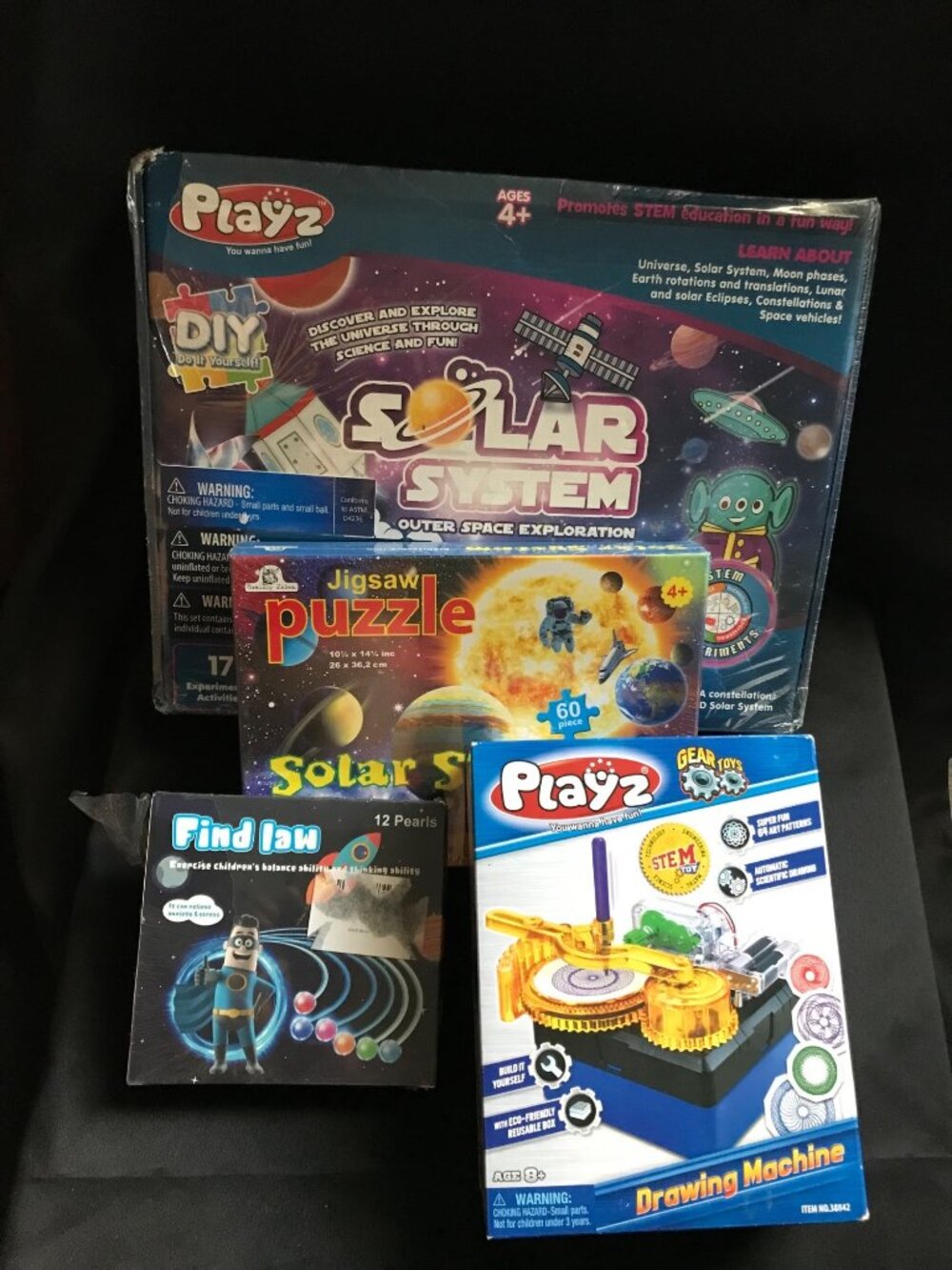 Playz STEM Solar System Exploration Kit Gear Toys Drawing Machine Game lot